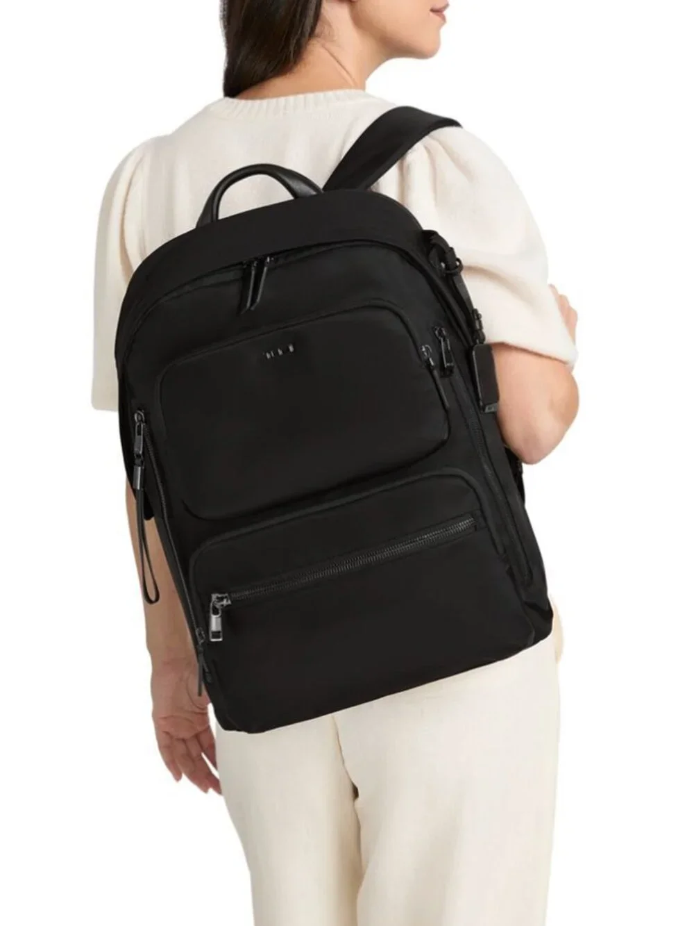 🍒🍒TUMI Voyageur Montana Backpack Black/Gunmetal - beautiful like-new condition - Picture 2 of 10